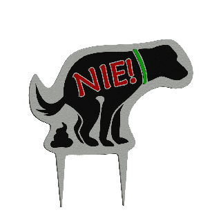 Tabliczka ostrzegawcza na trawnik „NIE!” | Fluo Dog